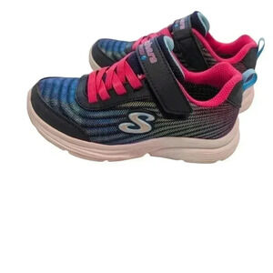 Skechers Blue Pink Velcro Closure Sporty Athletic Running Play Sneakers SZ 12.5
